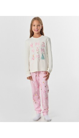 Комплект молочный +НГ бантики на розовой сказке