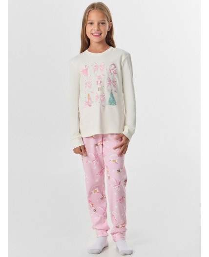 Комплект молочный +НГ бантики на розовой сказке