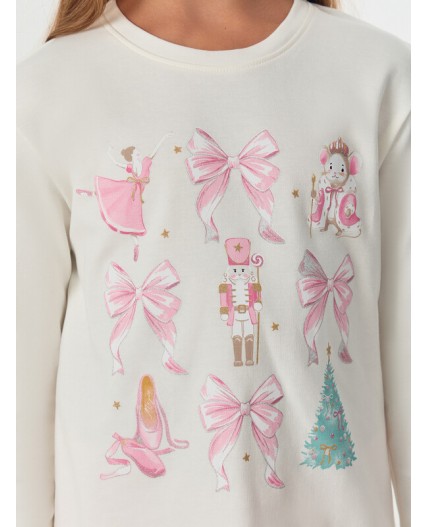 Комплект молочный +НГ бантики на розовой сказке