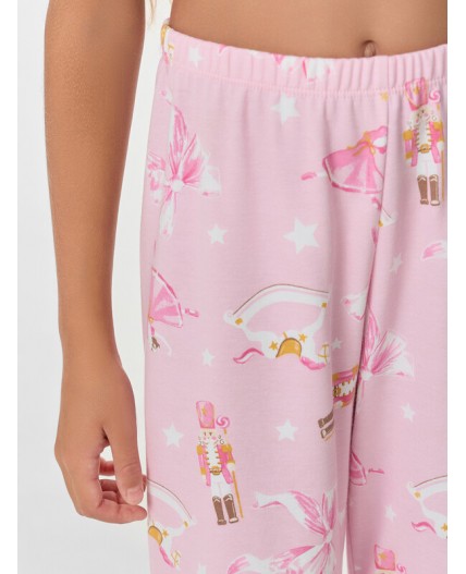 Комплект молочный +НГ бантики на розовой сказке