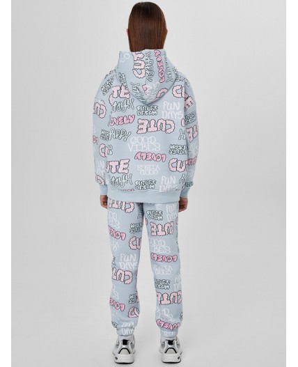 Комплект надписи на нежно -голубом