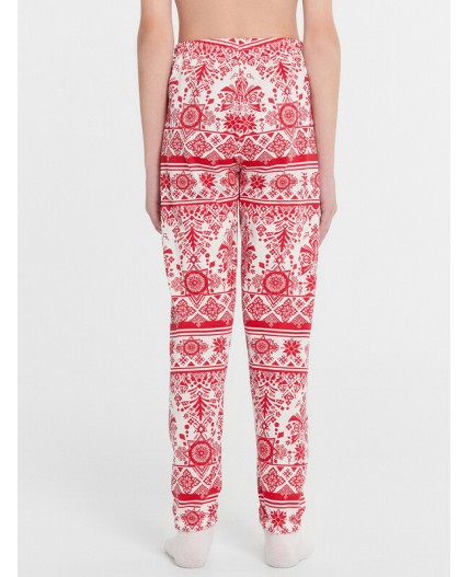 Комплект красный +новогодний орнамент