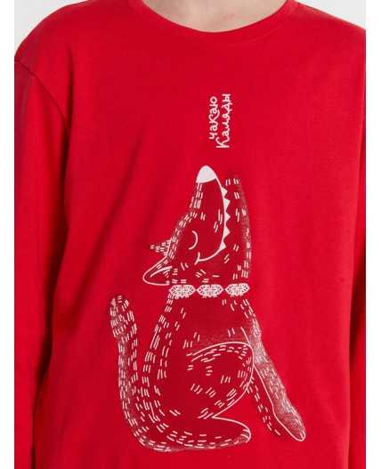 Комплект красный +новогодний орнамент