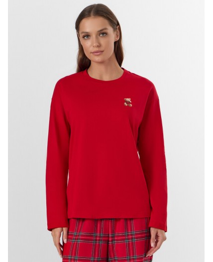 Комплект красный +клетка на красном