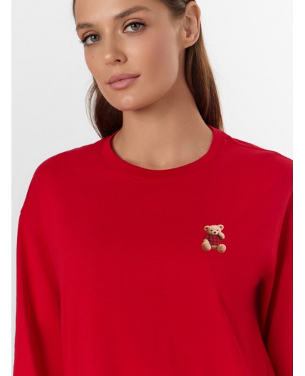 Комплект красный +клетка на красном