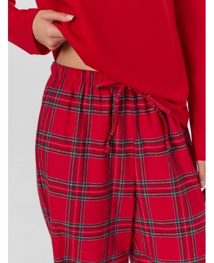 Комплект красный +клетка на красном