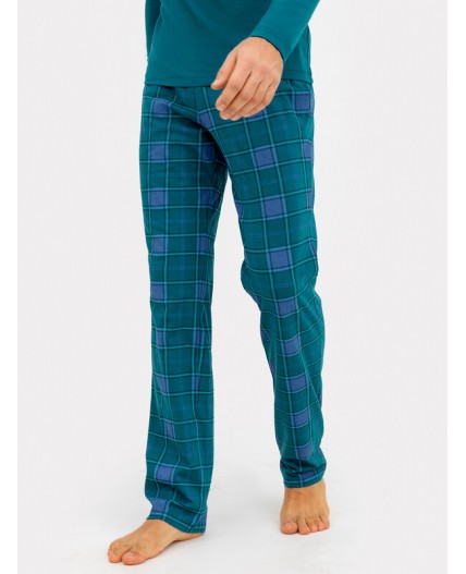 Комплект темно -зеленый +зеленая клетка