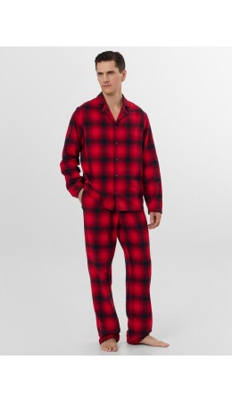 Комплект красная клетка на черном