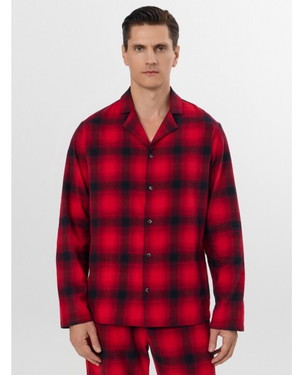 Комплект красная клетка на черном