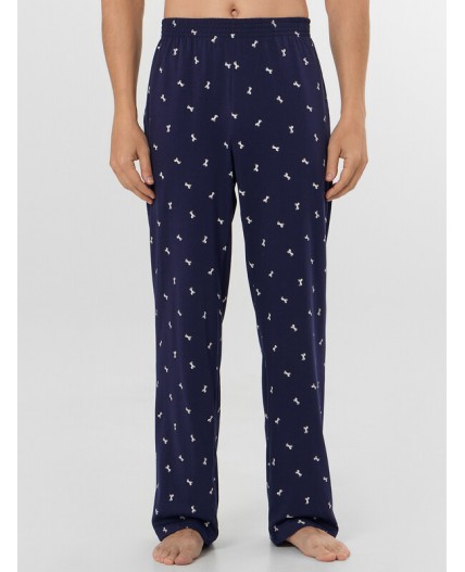 Комплект т.синий +белые лошади на т.синем