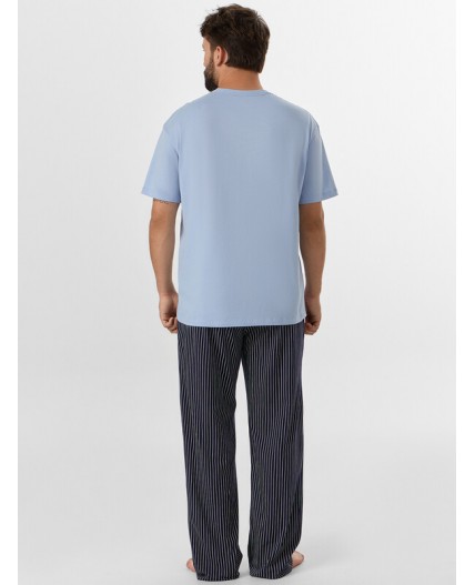 Комплект св.голубой +св.голубая полоска на т.синем