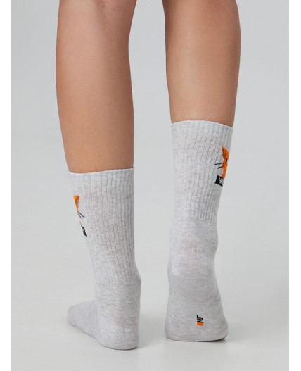 Носки св.серый меланж