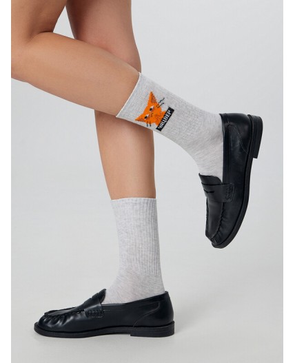 Носки св.серый меланж