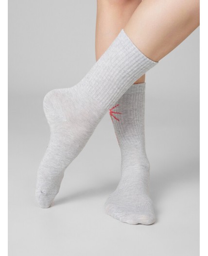 Носки св.сер.меланж /сер.люрекс