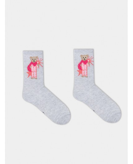 Носки св.сер.меланж /сер.люрекс