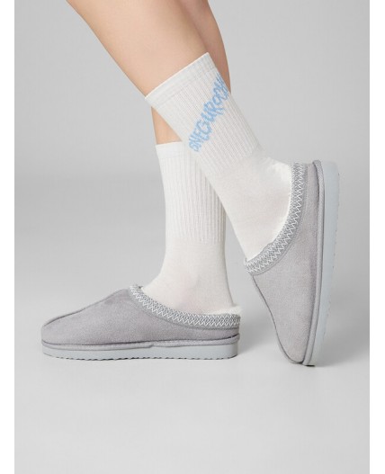 Носки молочный /серебр.люрекс