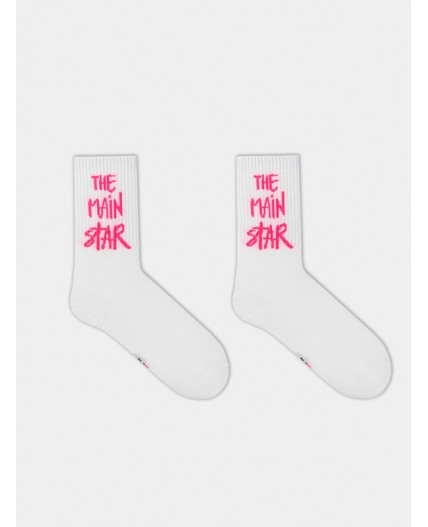 Носки молочный /серебр.люрекс