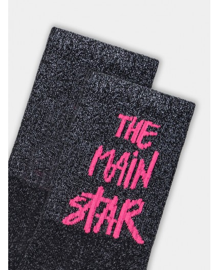 Носки черный /серебряный люрекс