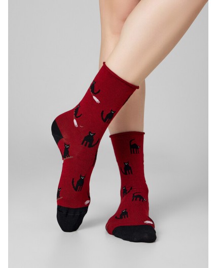 Носки вишневый