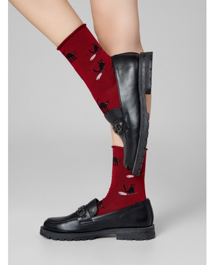 Носки вишневый