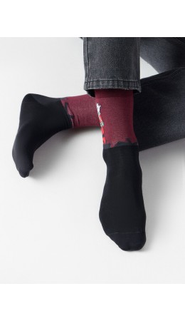 Носки бордовый