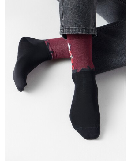 Носки бордовый