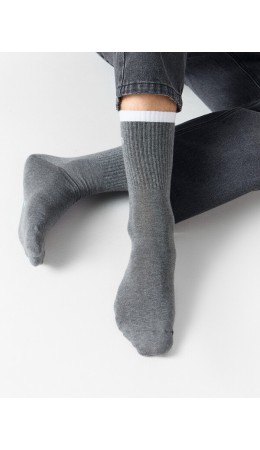 Носки т.серый меланж