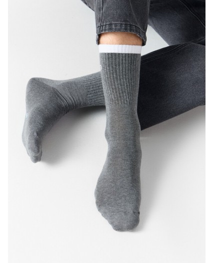 Носки т.серый меланж