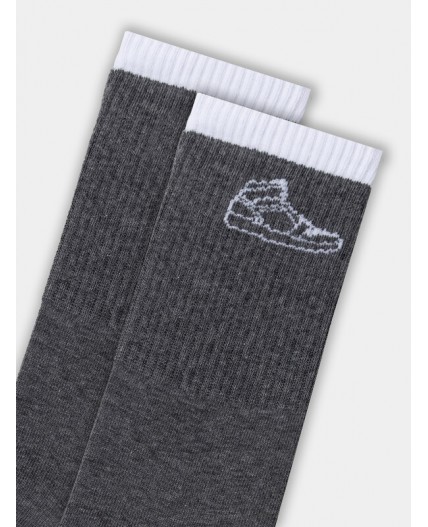 Носки т.серый меланж