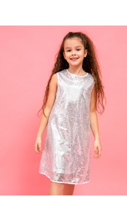 Платье белые пайетки