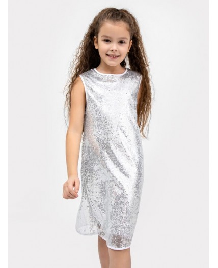 Платье белые пайетки