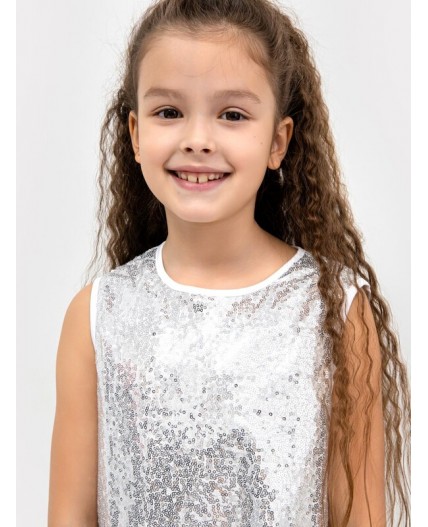 Платье белые пайетки