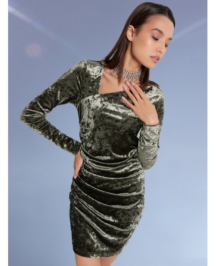 Платье глубокий зеленый