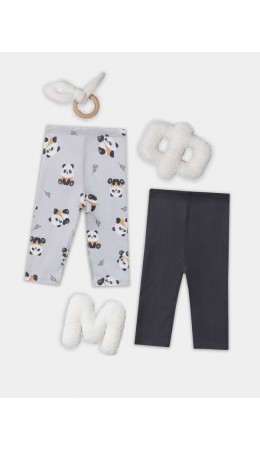 Ползунки пандочки на сером +железо