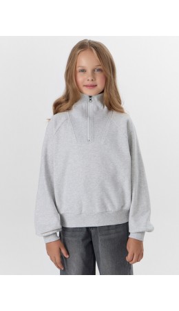 Свитшот серый меланж 4306-А