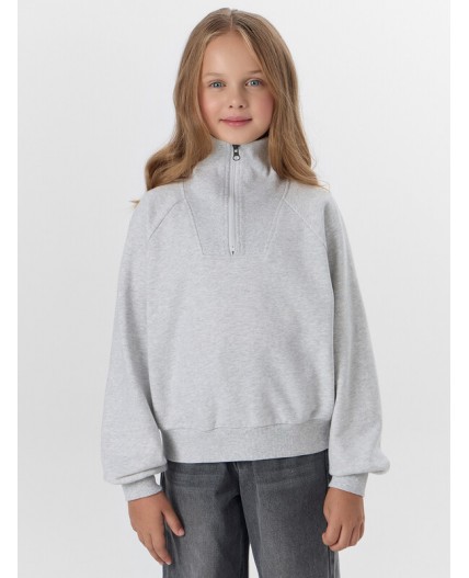 Свитшот серый меланж 4306-А