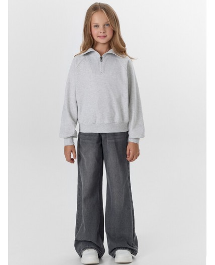 Свитшот серый меланж 4306-А