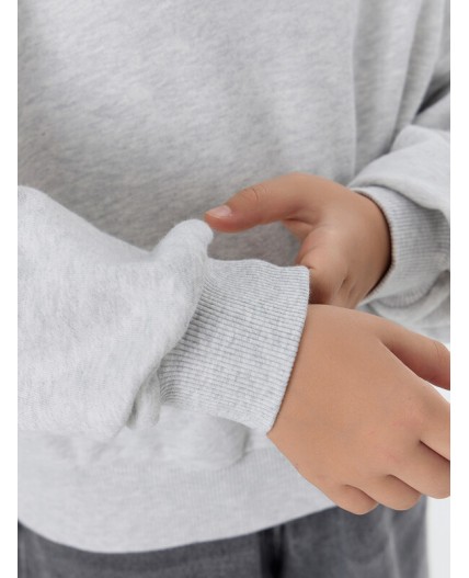 Свитшот серый меланж 4306-А