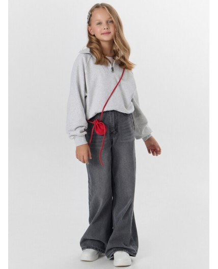 Свитшот серый меланж 4306-А