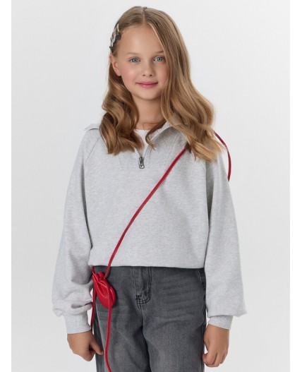 Свитшот серый меланж 4306-А