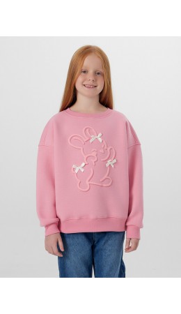 Свитшот розовый +печать