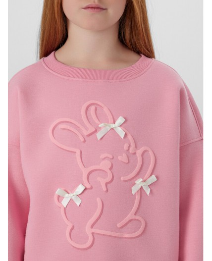 Свитшот розовый +печать