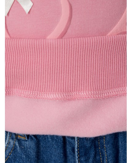 Свитшот розовый +печать