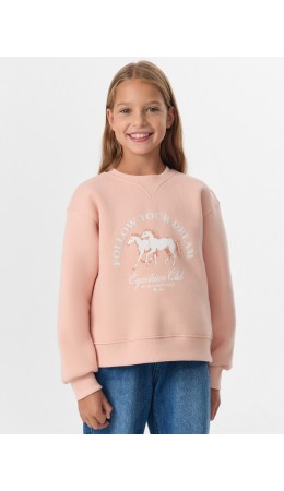 Свитшот розовый +печать2