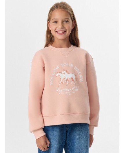 Свитшот розовый +печать2