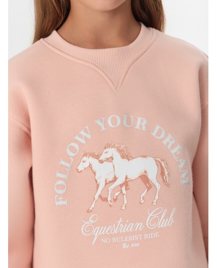 Свитшот розовый +печать2