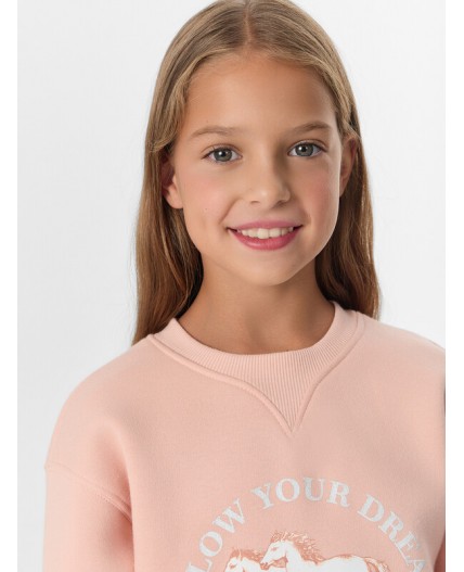 Свитшот розовый +печать2