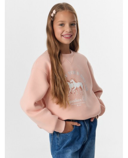 Свитшот розовый +печать2