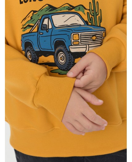 Свитшот охра +печать