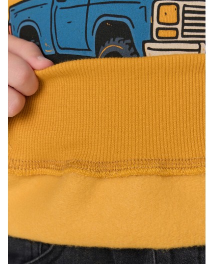 Свитшот охра +печать